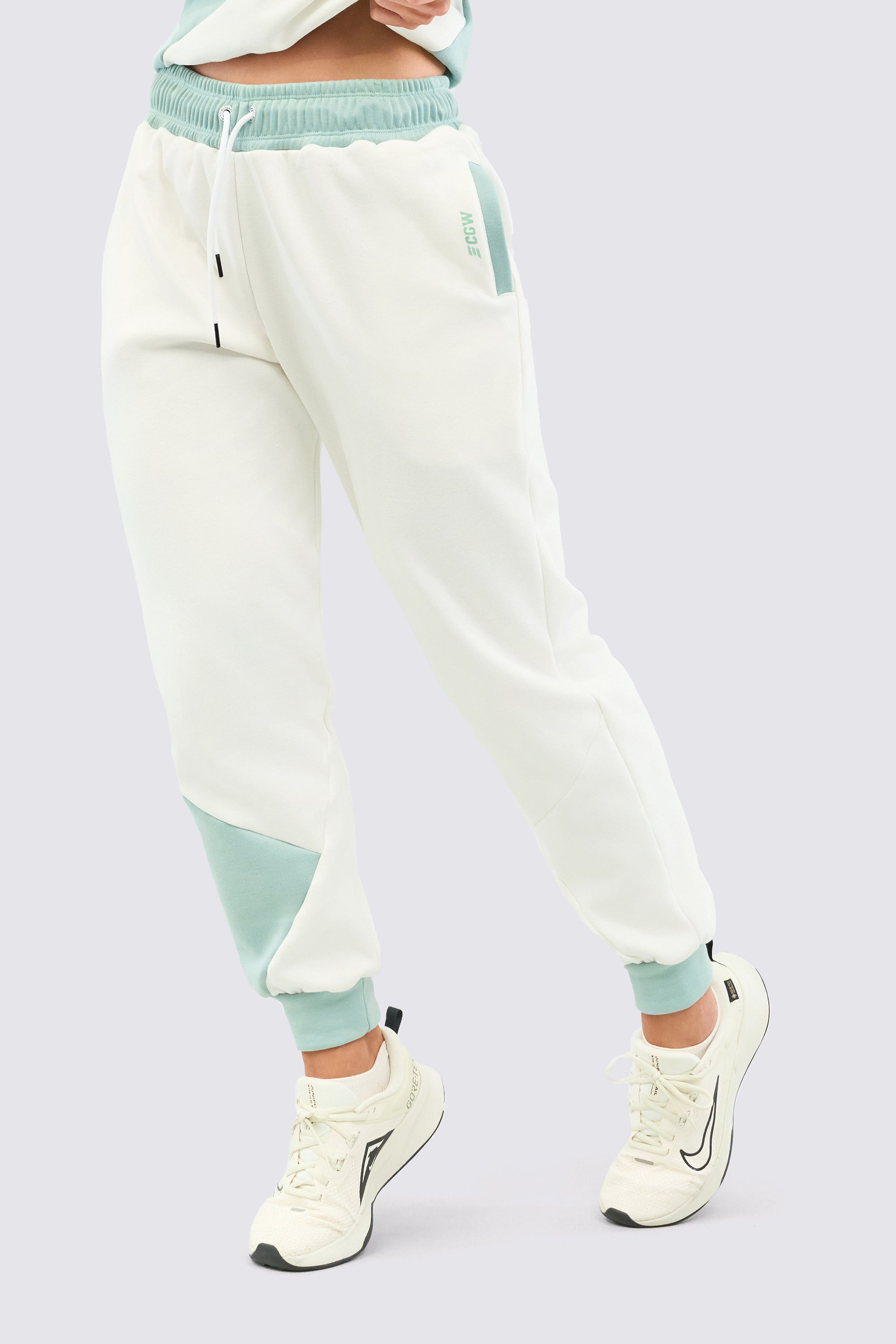 Green sporty joggers perfect for your days of rest or activity, offering freedom of movement without sacrificing style.