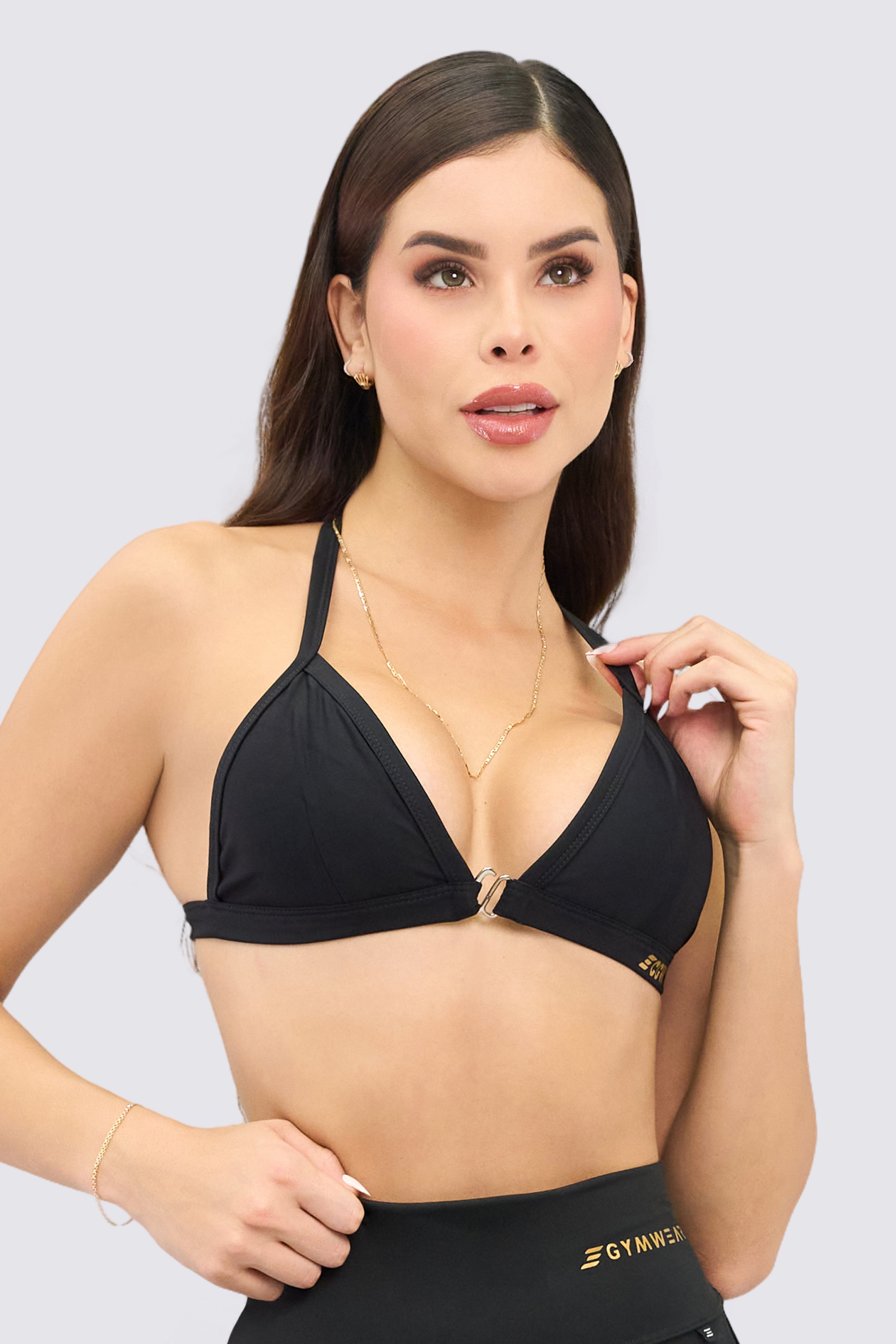 CGW Black Sports Bralette with Front Clasp – Light Support