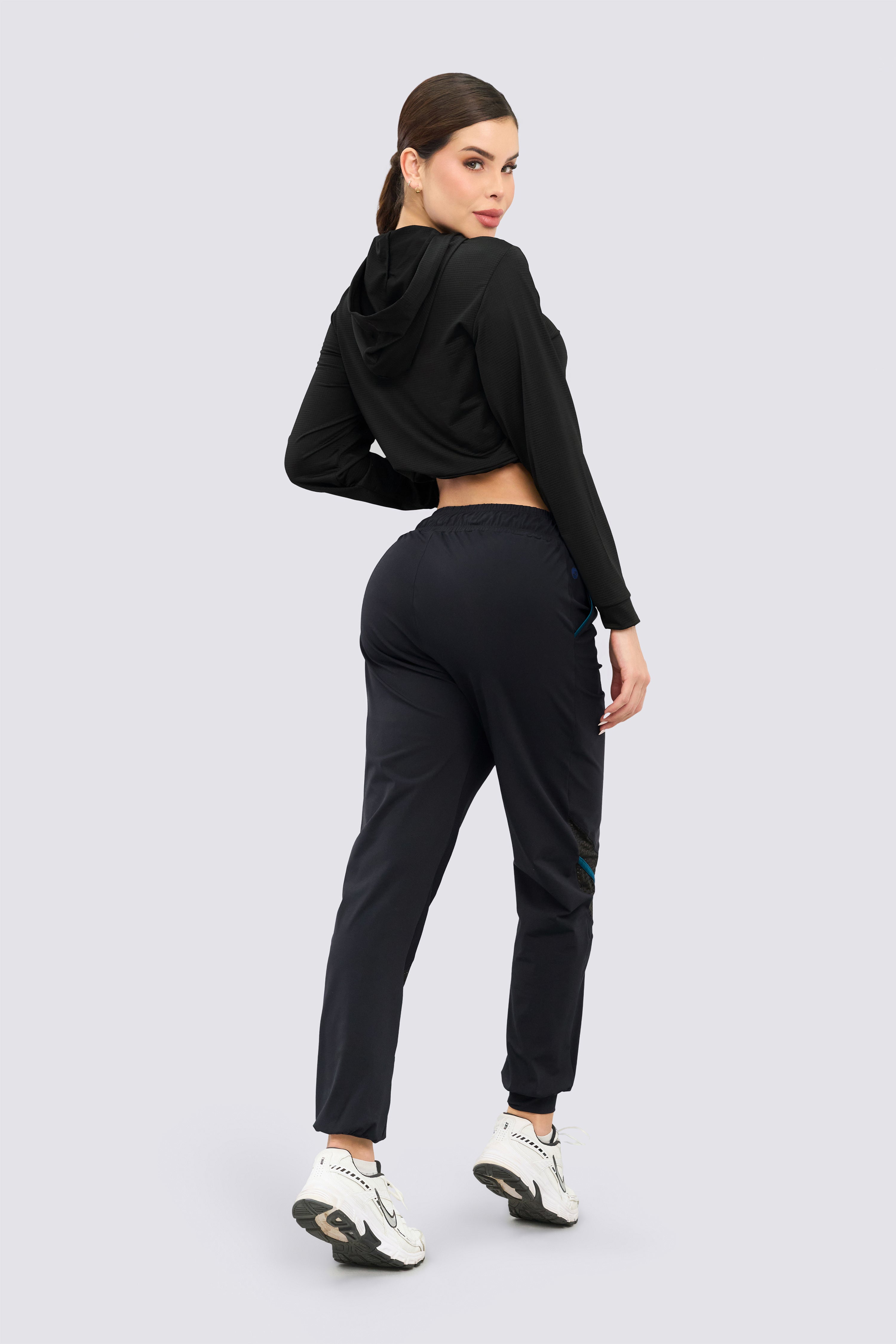 CGW Black Sports Jogger with Mesh Details