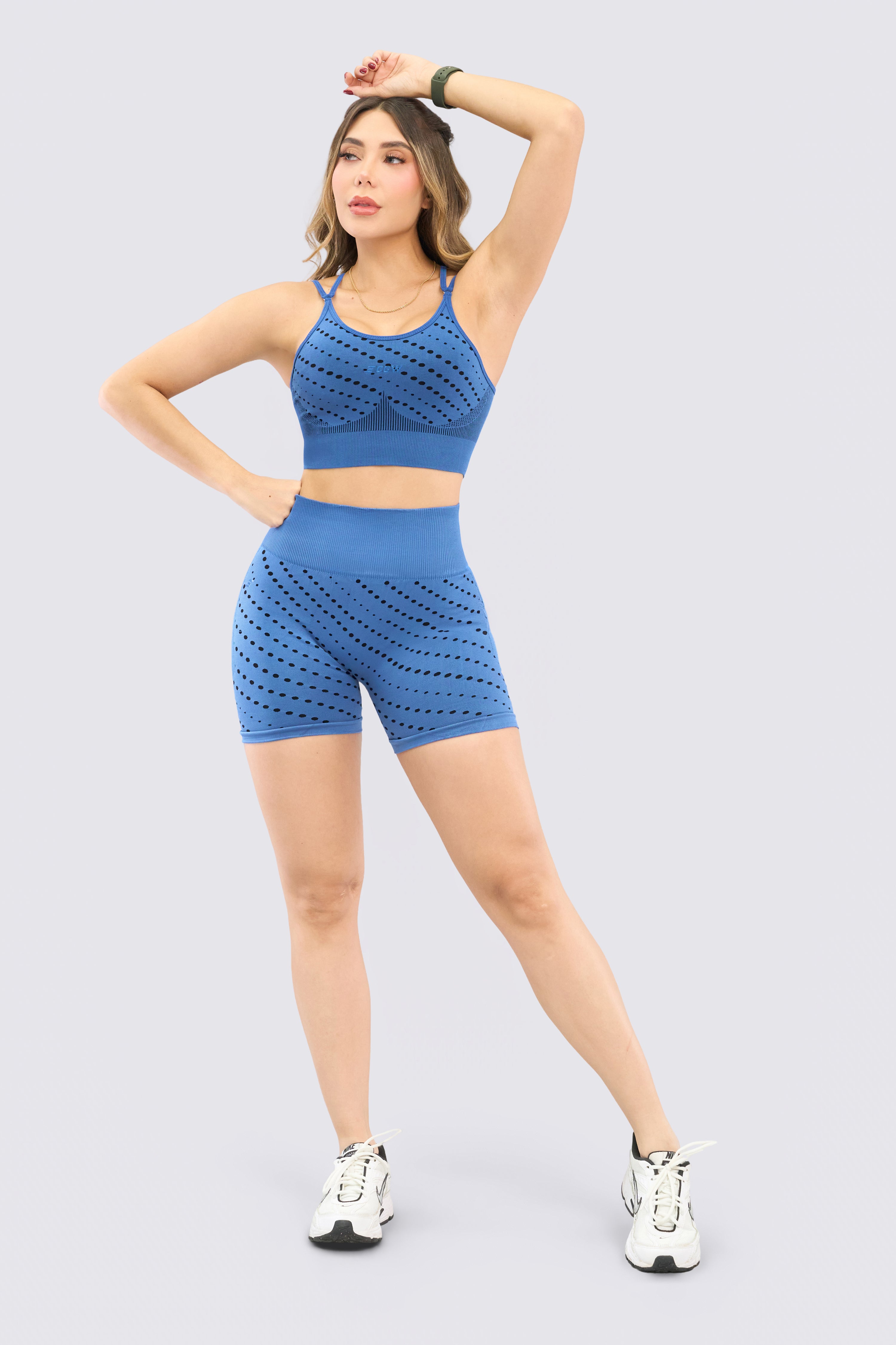 CGW Blue Seamless Push-Up Shorts – Breathable & Flattering Fit