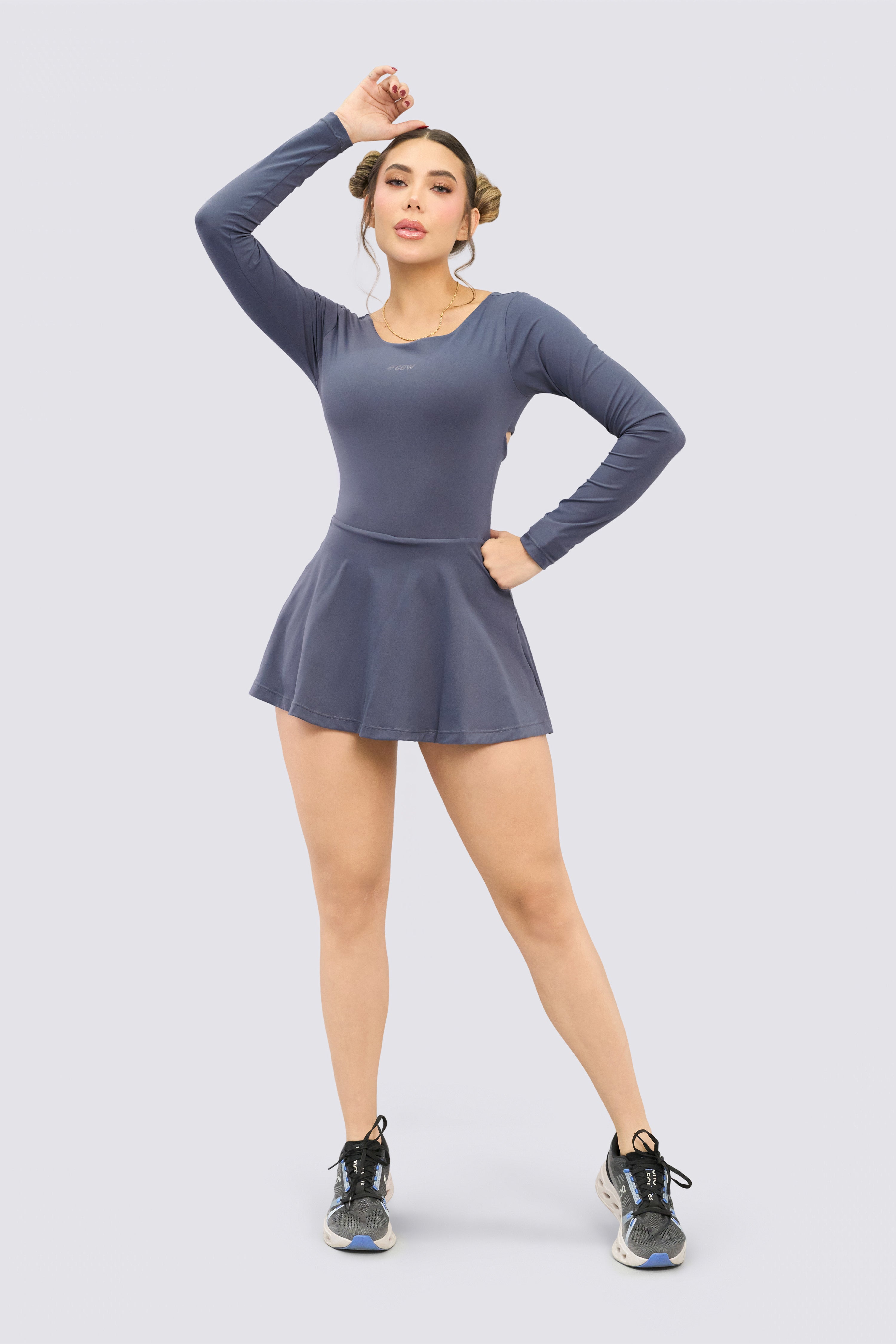CGW Gray Long Sleeve Sports Dress – Stylish Performance & Comfort