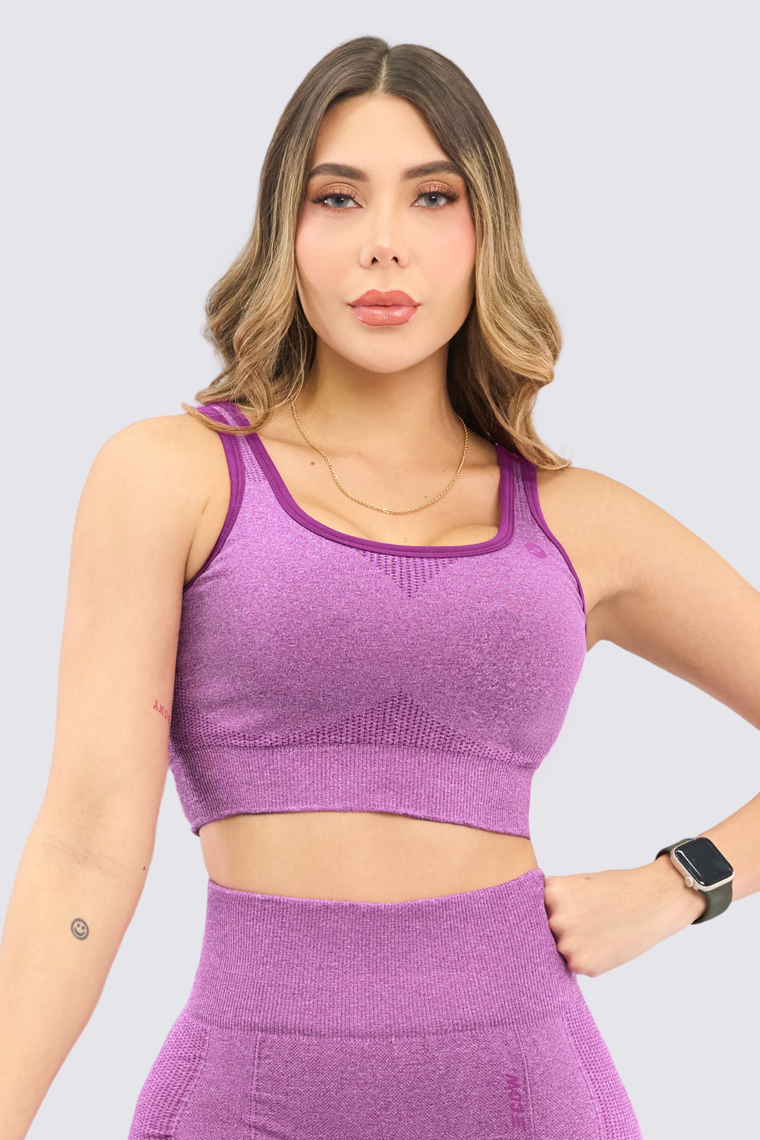 CGW Purple Seamless Sports Top – Comfort & Flexibility