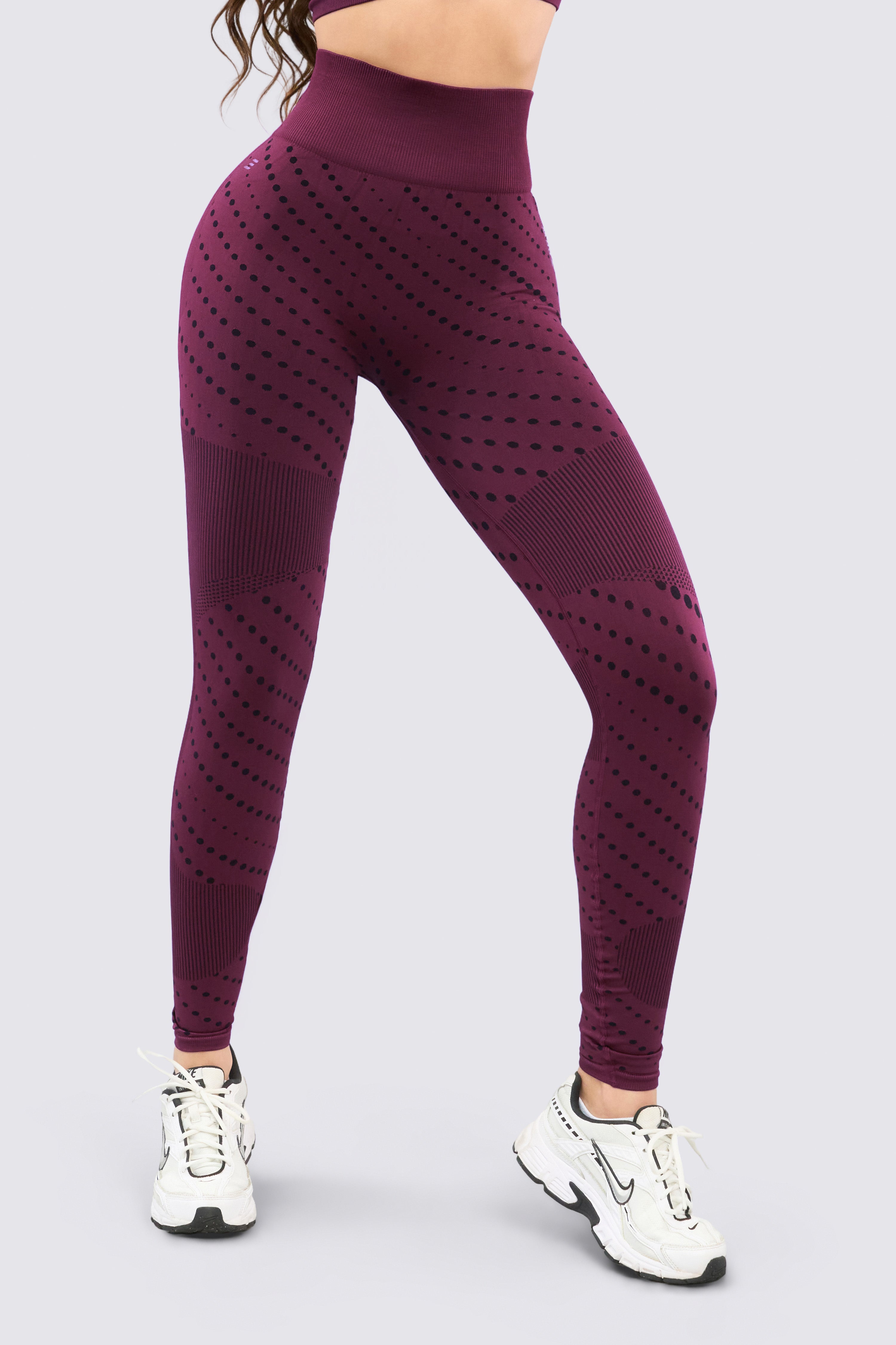 CGW Red Wine Seamless Push Up Leggings