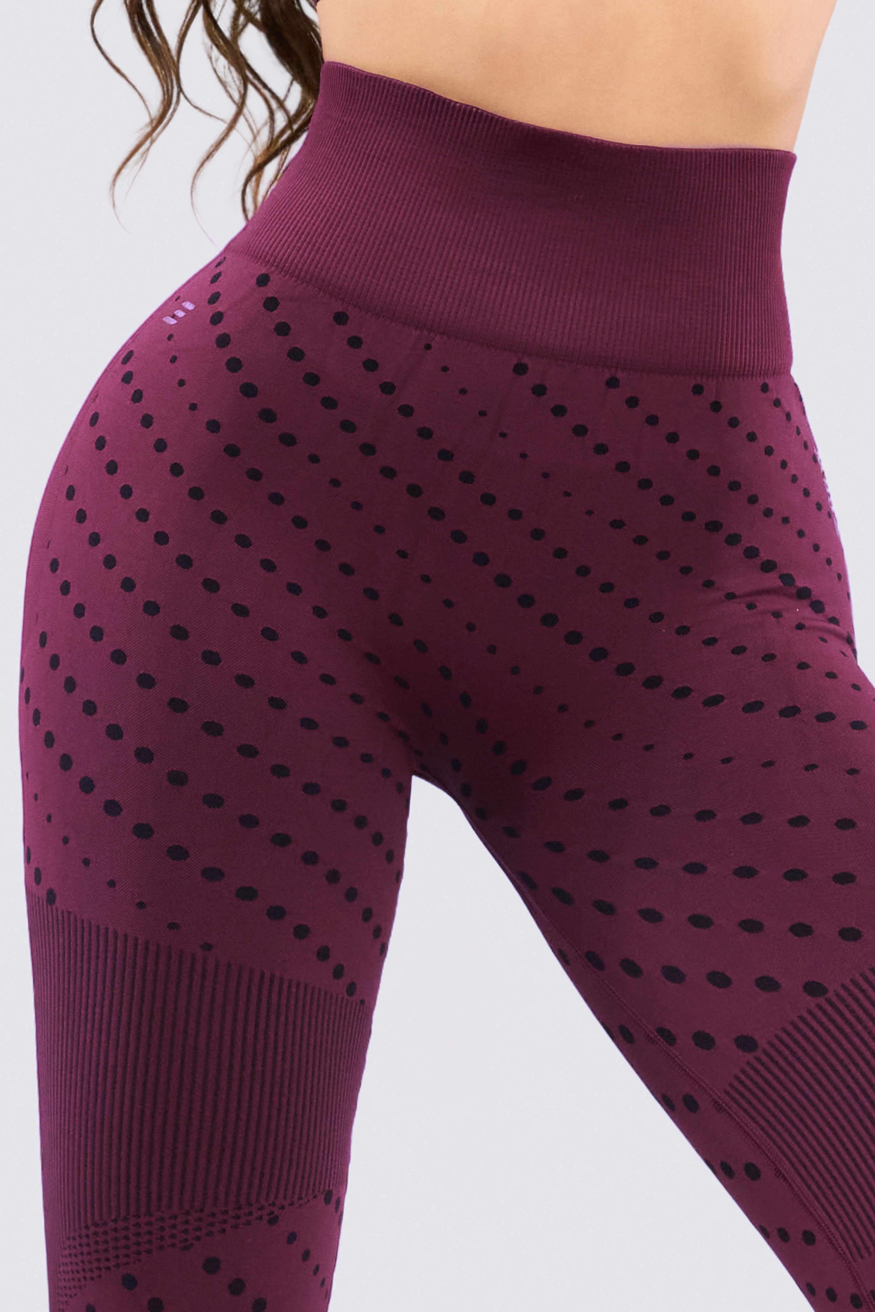 CGW Red Wine Seamless Push Up Leggings
