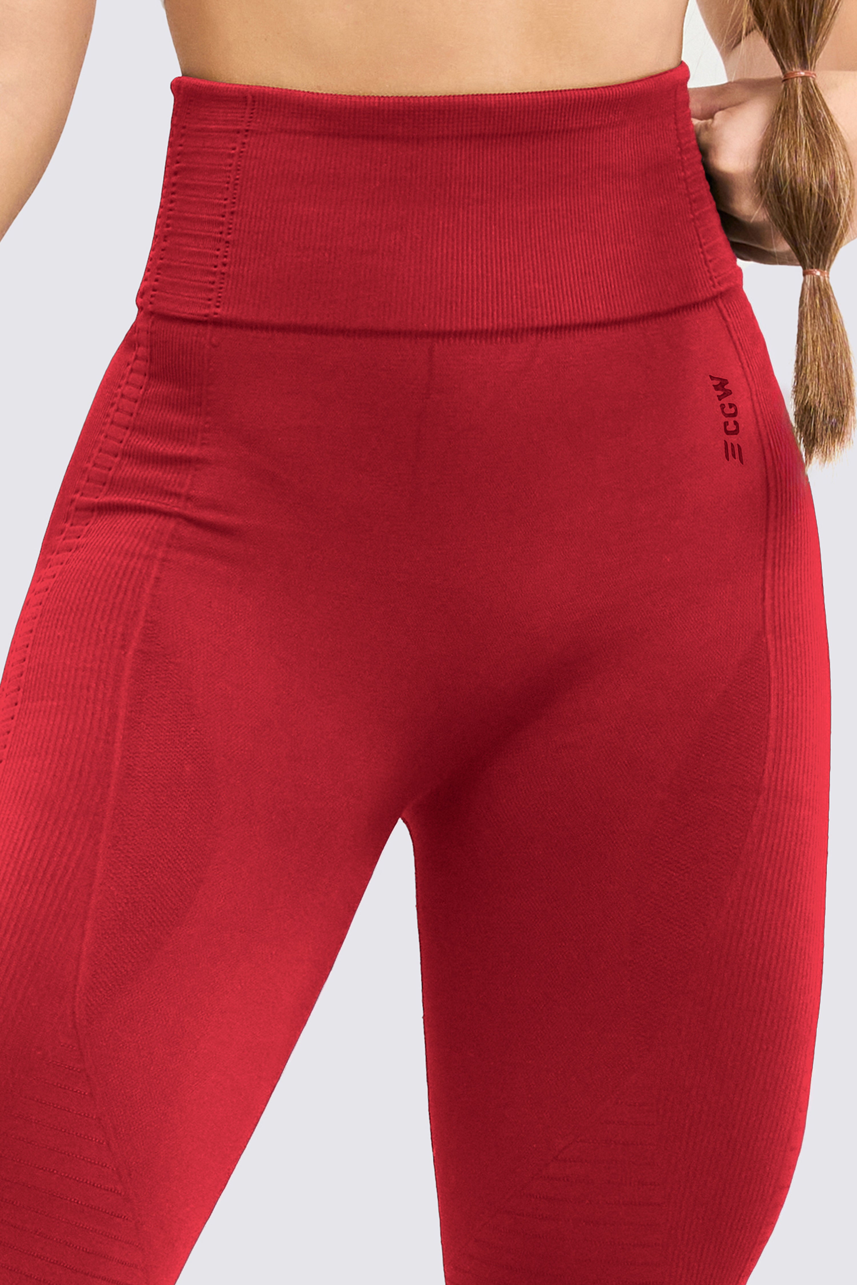 CGW Red Push-Up Seamless Leggings – High Waist & Sculpt Fit