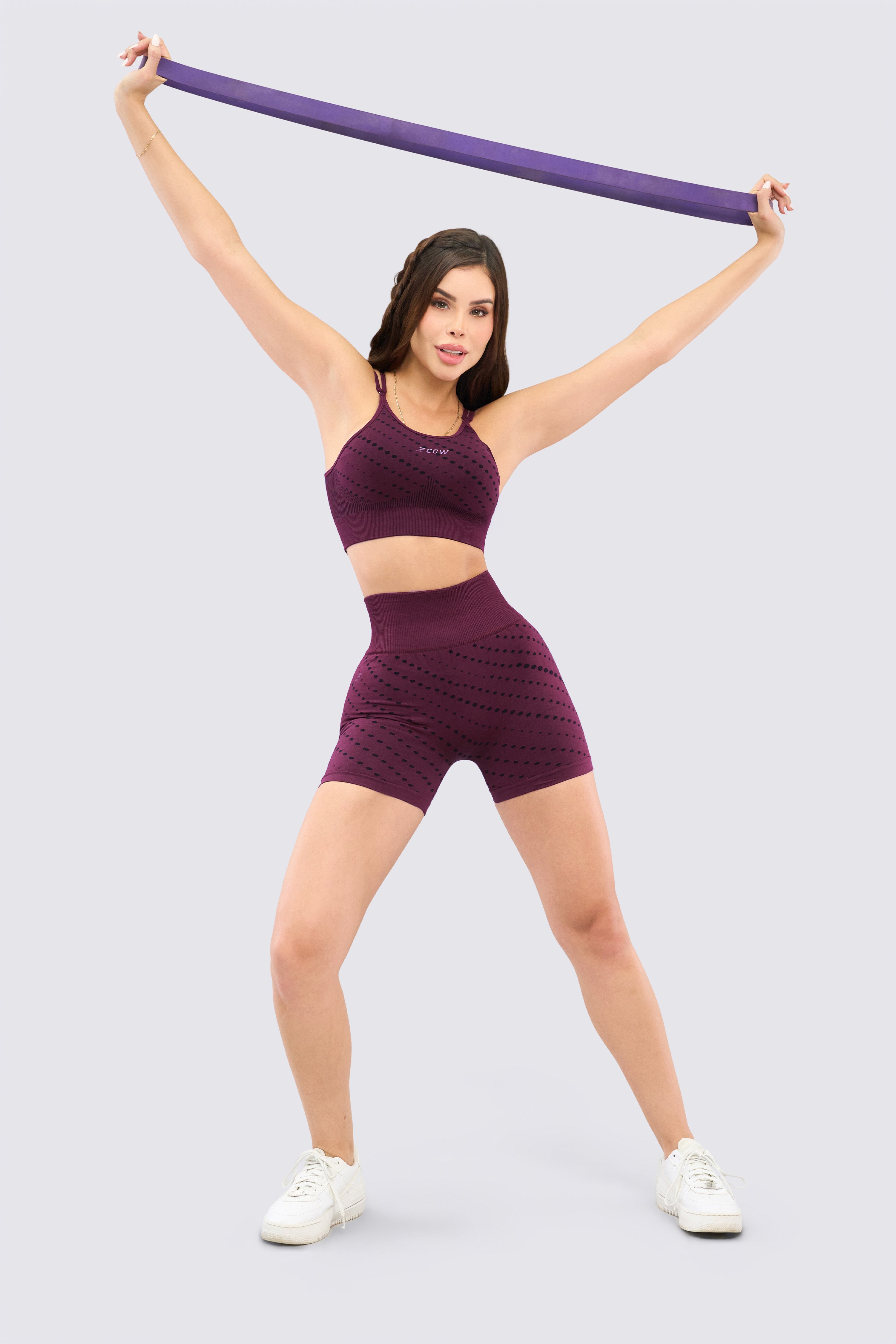 CGW Wine Seamless Push-Up Shorts – Sculpt & Comfort Fit