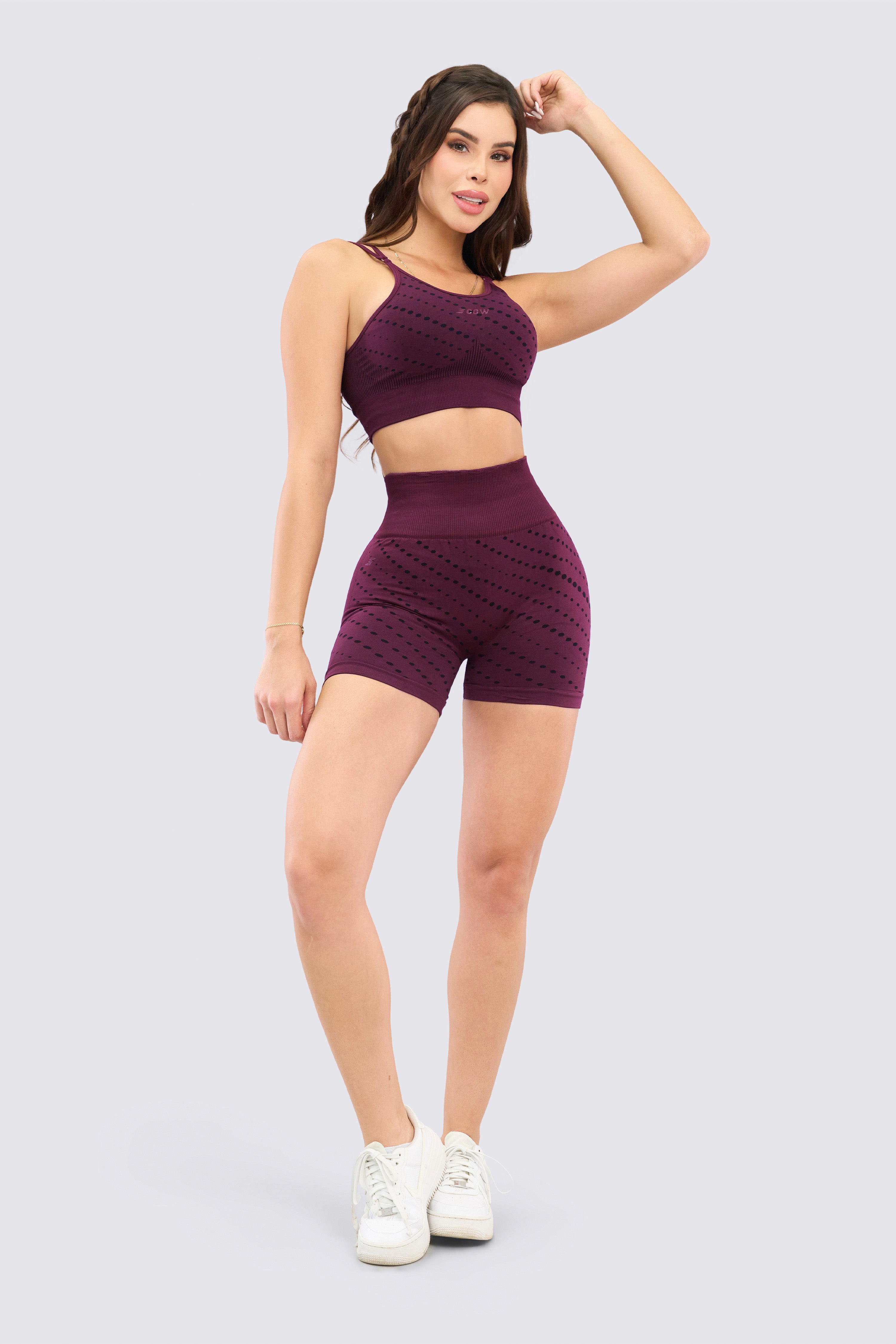 CGW Wine Seamless Push-Up Shorts – Sculpt & Comfort Fit