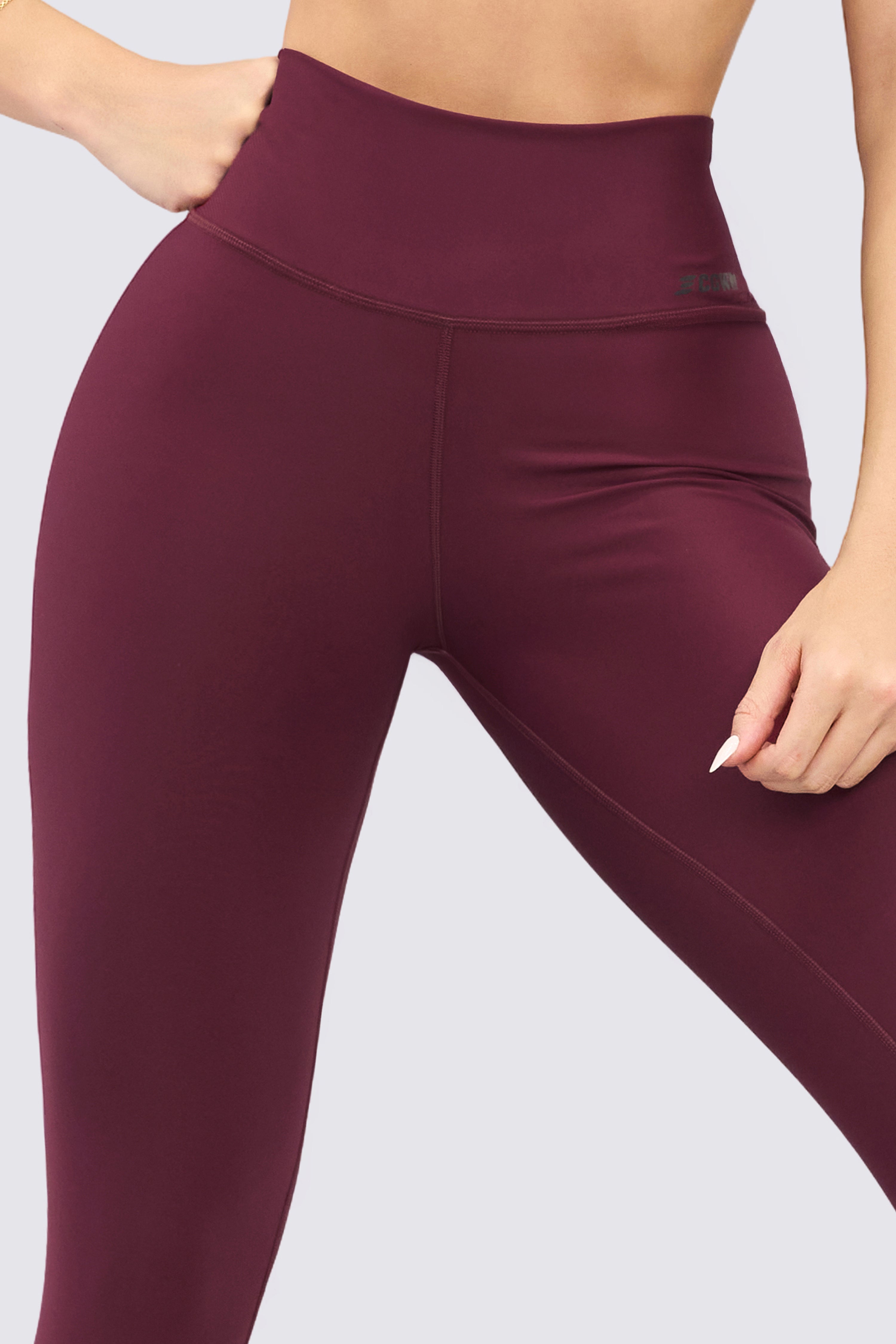 CGW Red Wine High-Waisted Sports Leggings