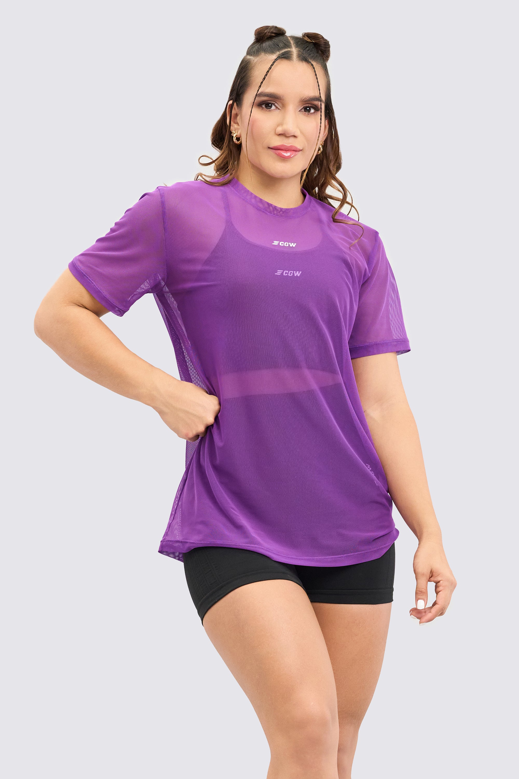 this purple mesh is that infallible basic for your daily activities to your sports routines.