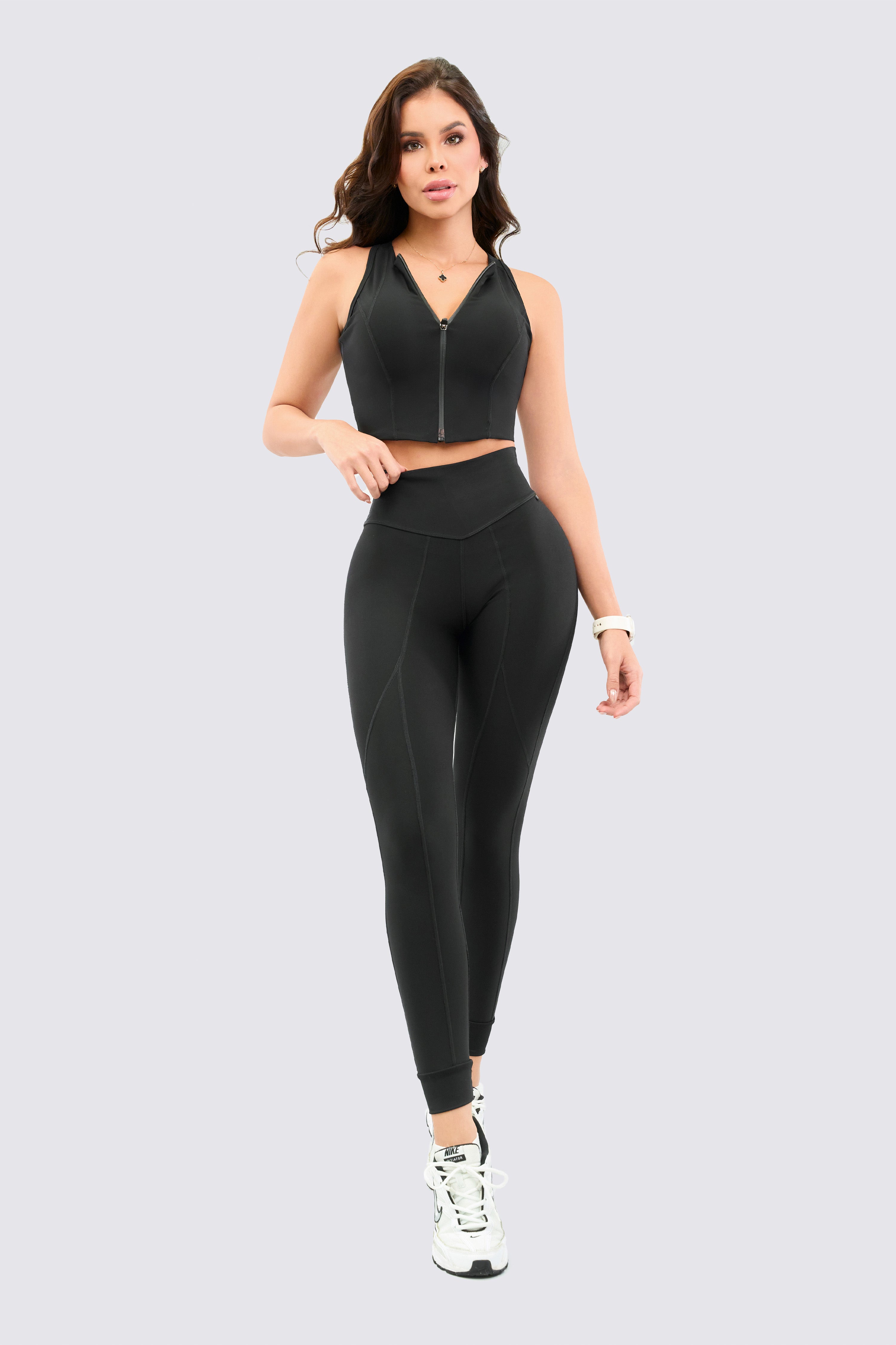 CGW Black Sculpting Leggings – High-Waisted Contour Fit