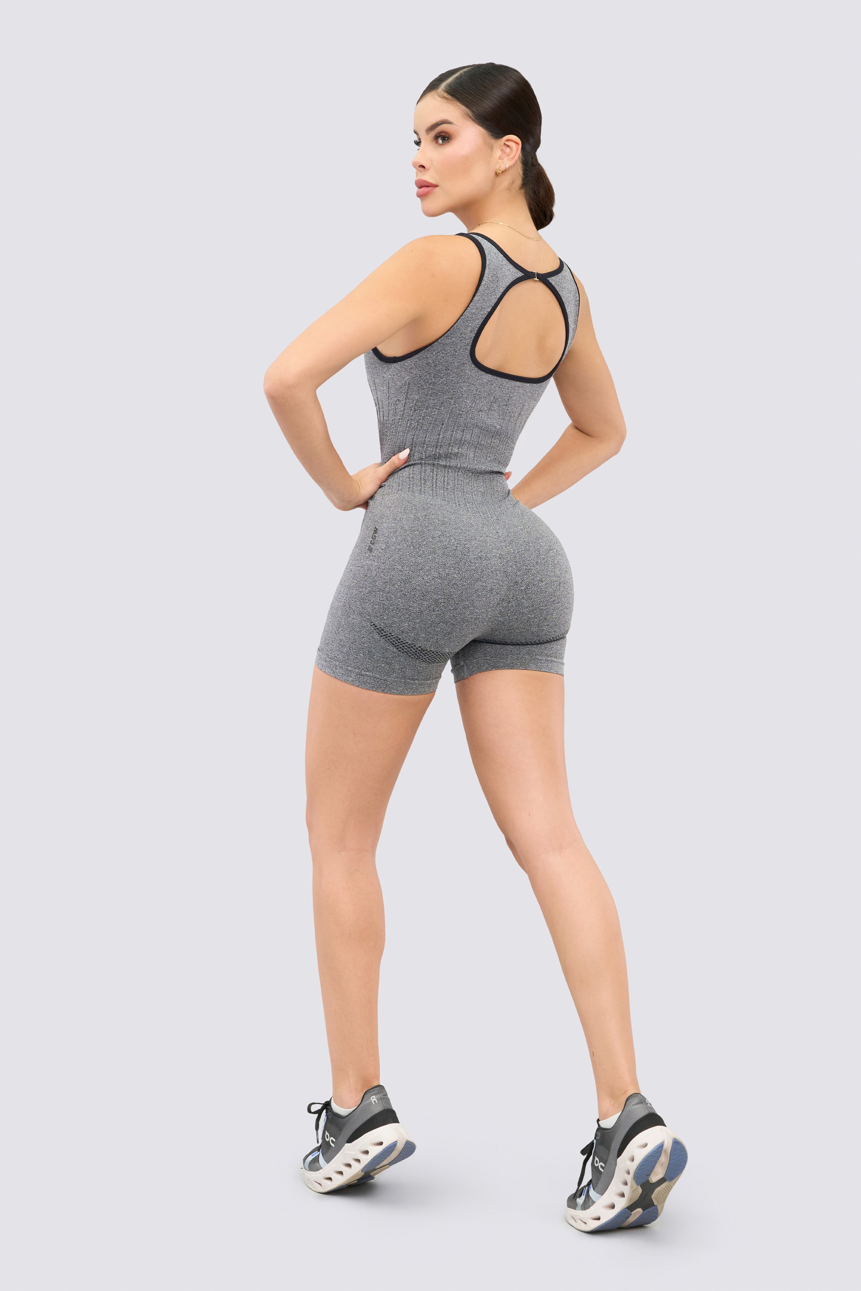 CGW Black Seamless Sports Bodysuit – Short Length & Sculpting Fit