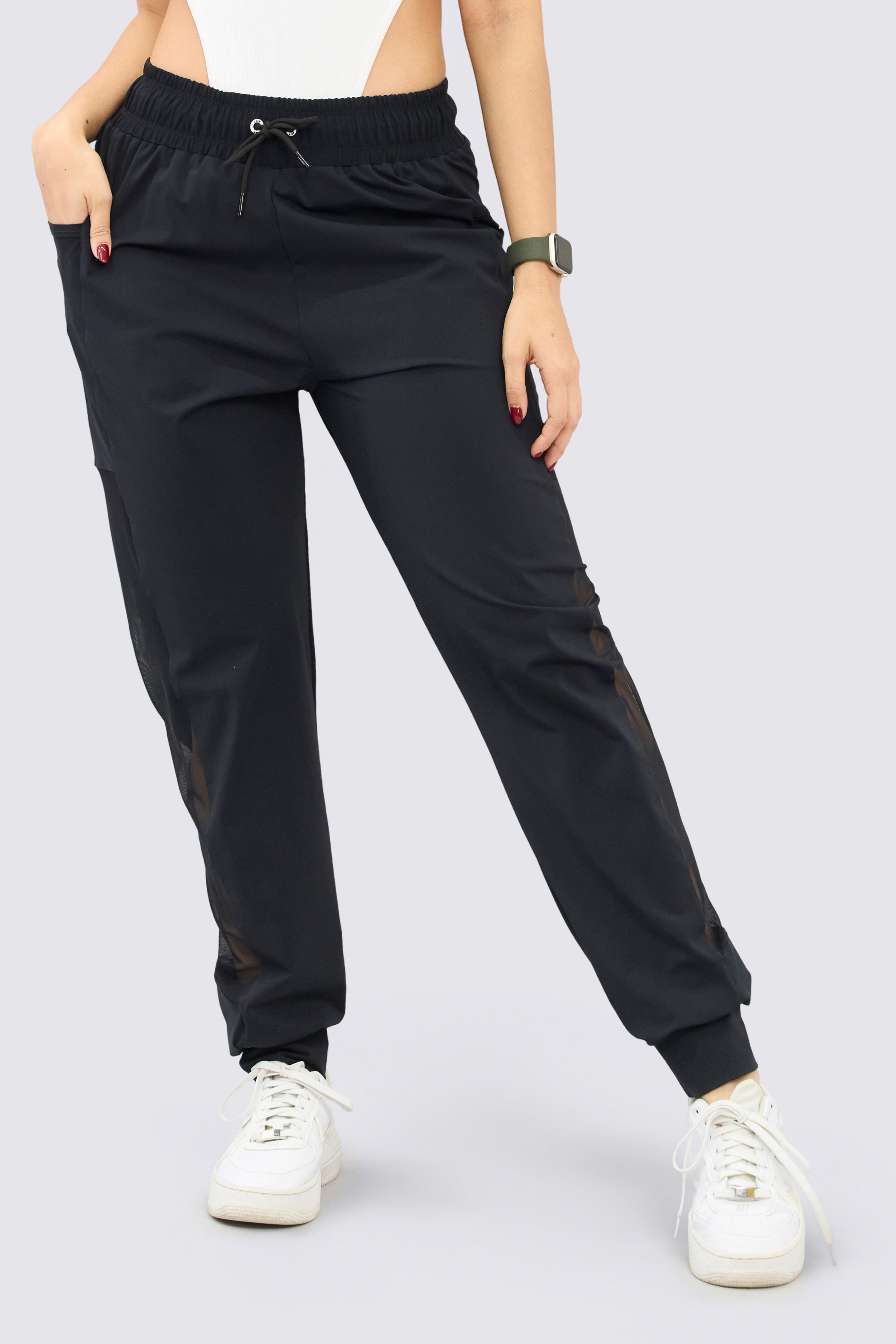CGW Black Sports Jogger Pants