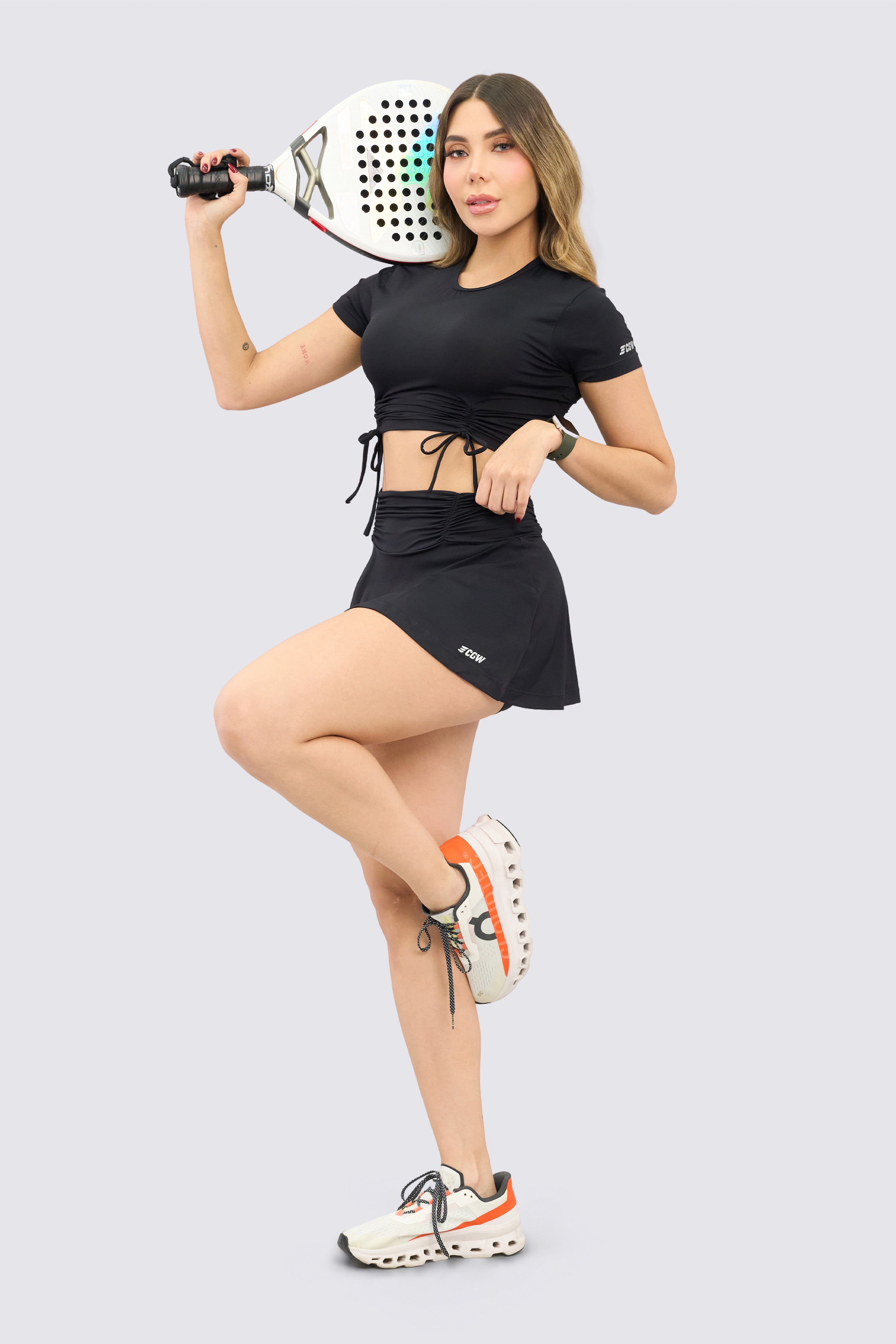 CGW Black Sports Skirt with Scrunch Waist