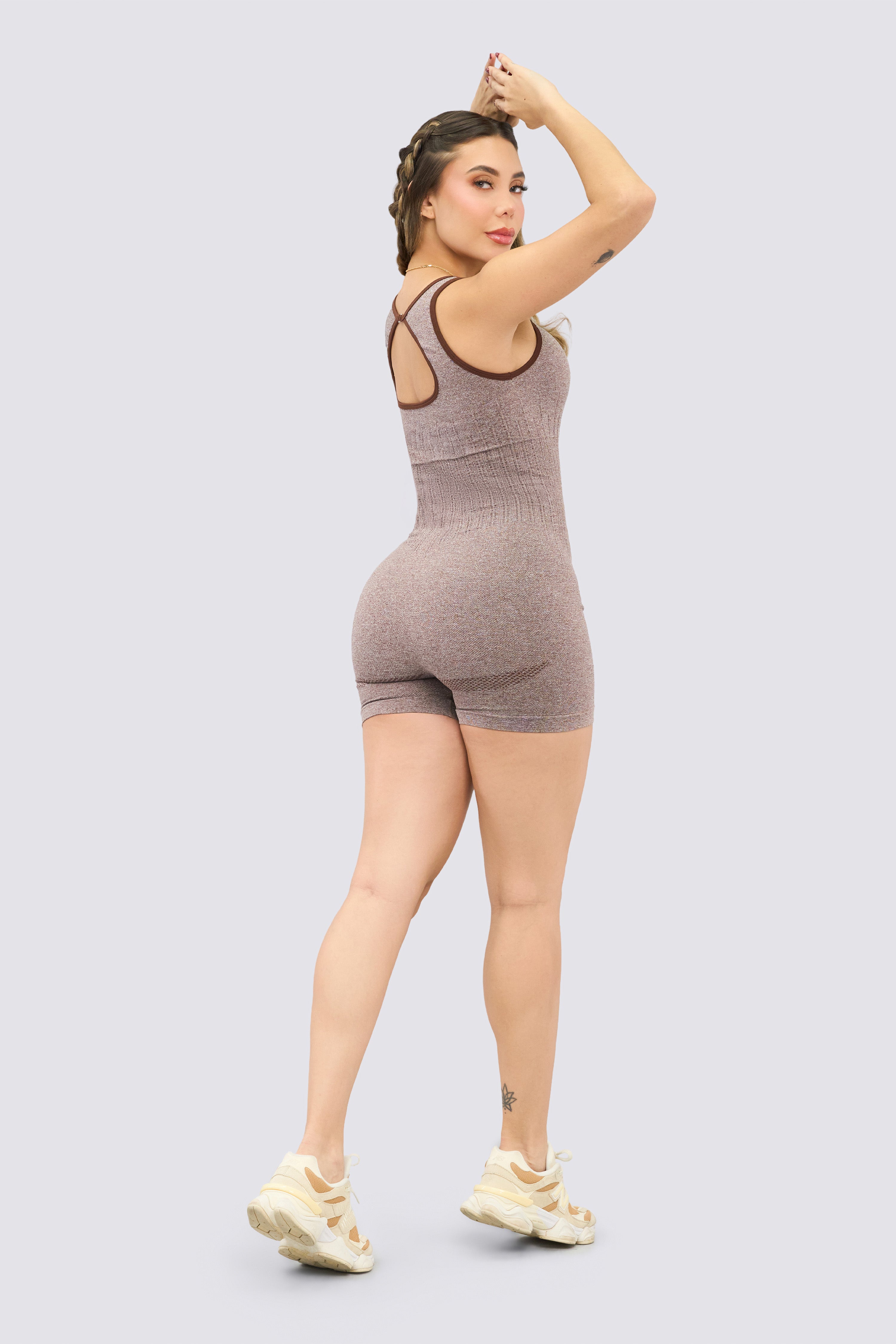 CGW Brown Seamless Sports Bodysuit – Short Length