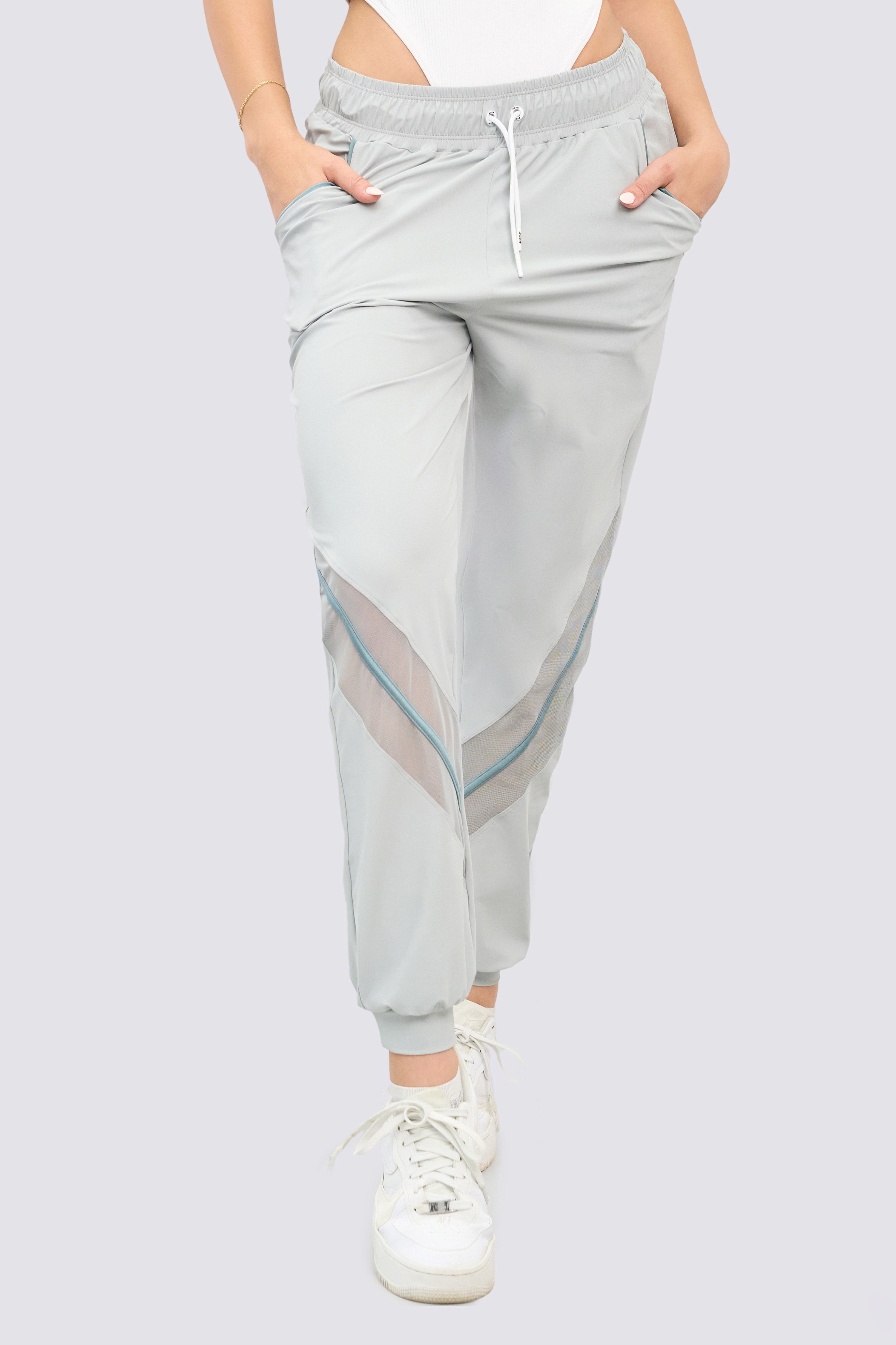 CGW Gray Sports Jogger with Mesh Panels