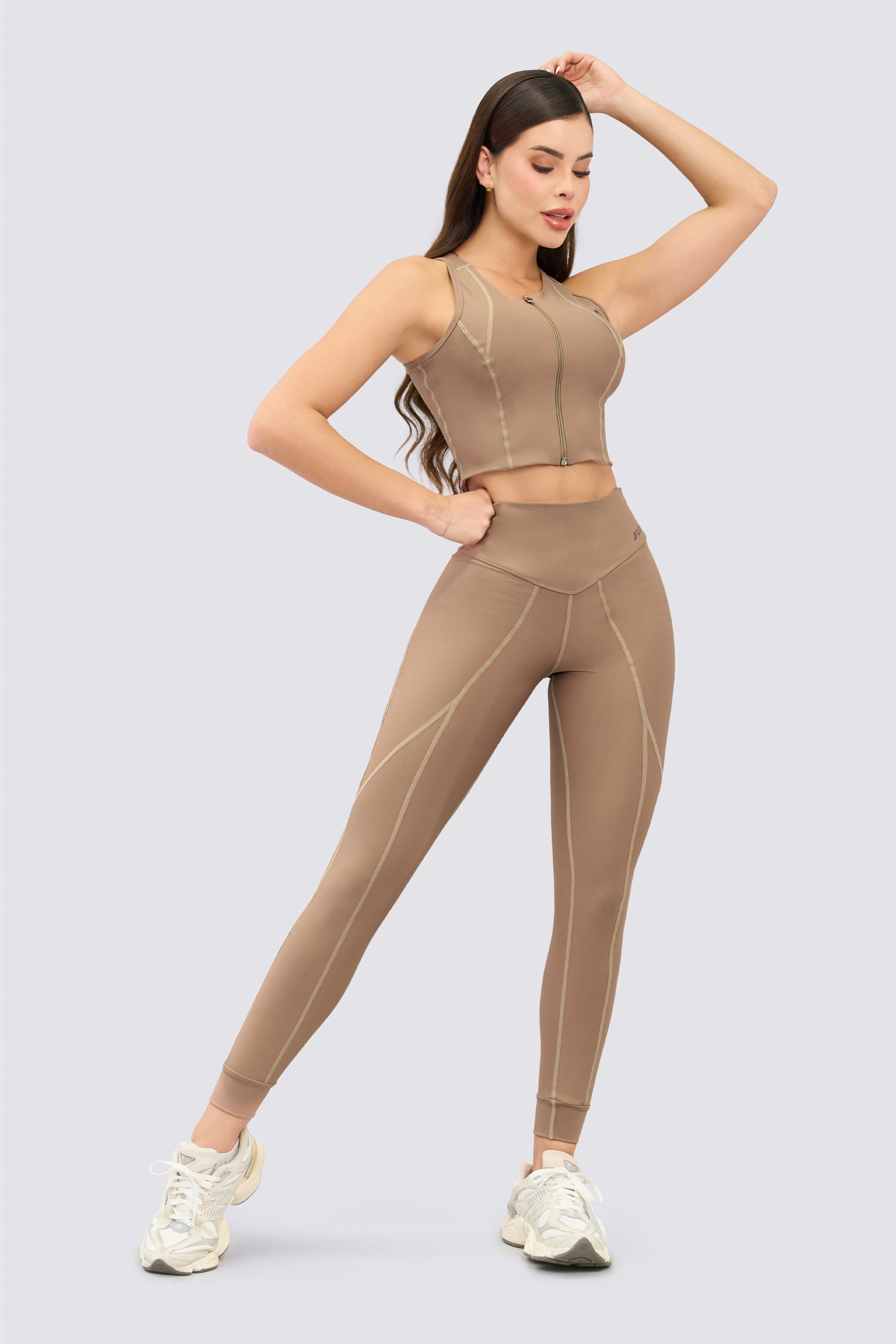 CGW High-Waisted Sports Leggings in Mocha