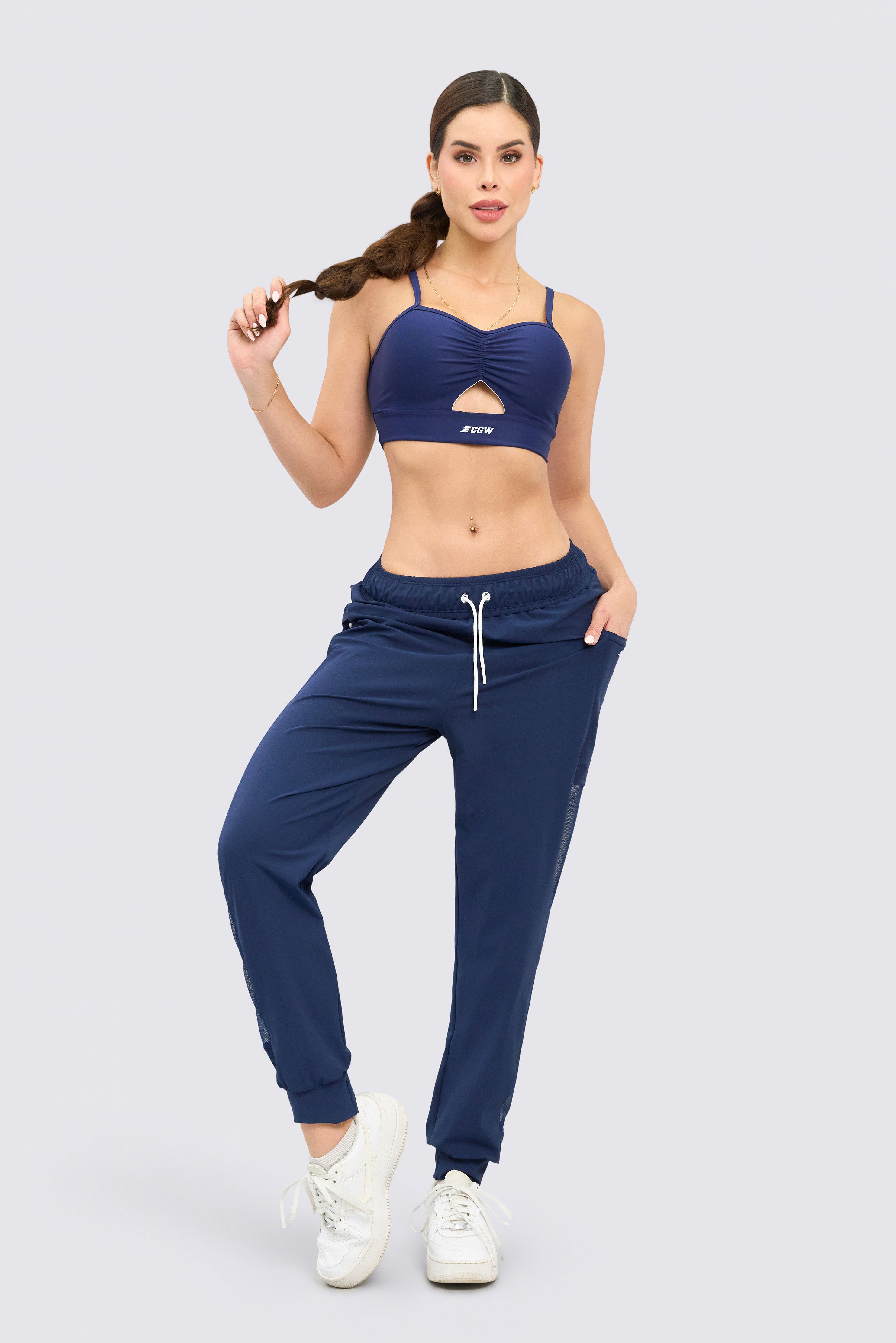 CGW Navy Blue Sports Jogger Pants