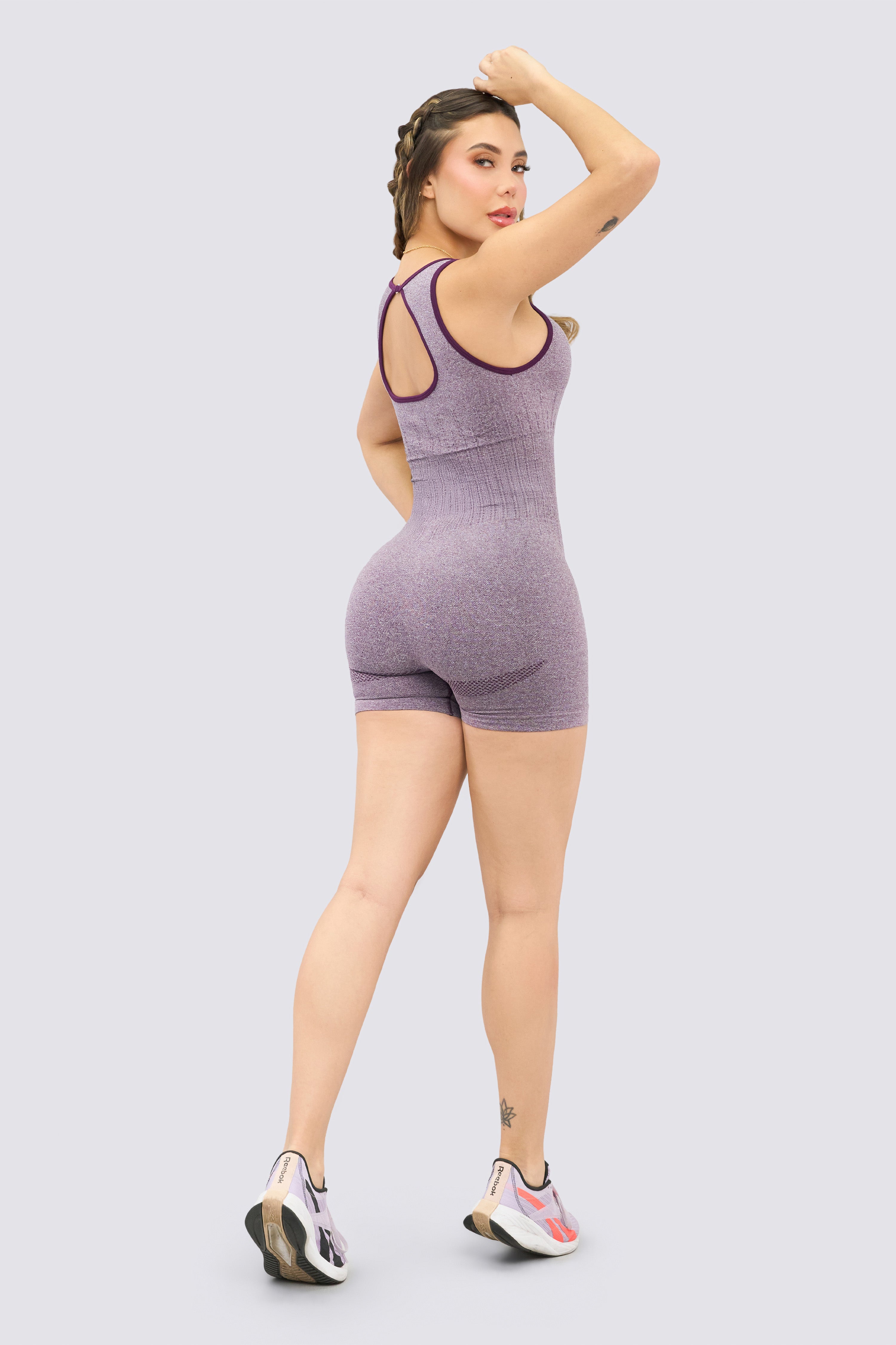 CGW Purple Seamless Sports Bodysuit – Short Length
