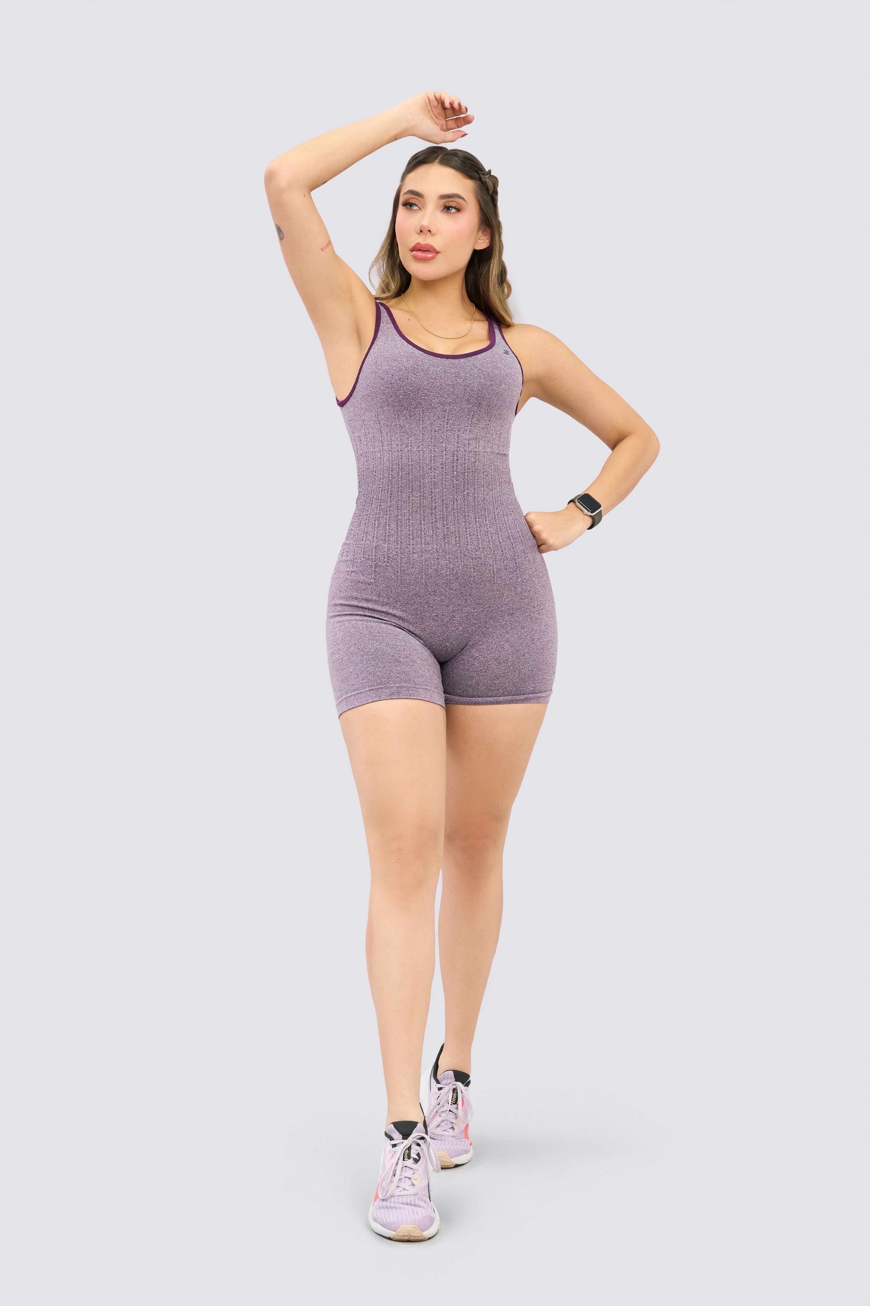 CGW Purple Seamless Sports Bodysuit – Short Length