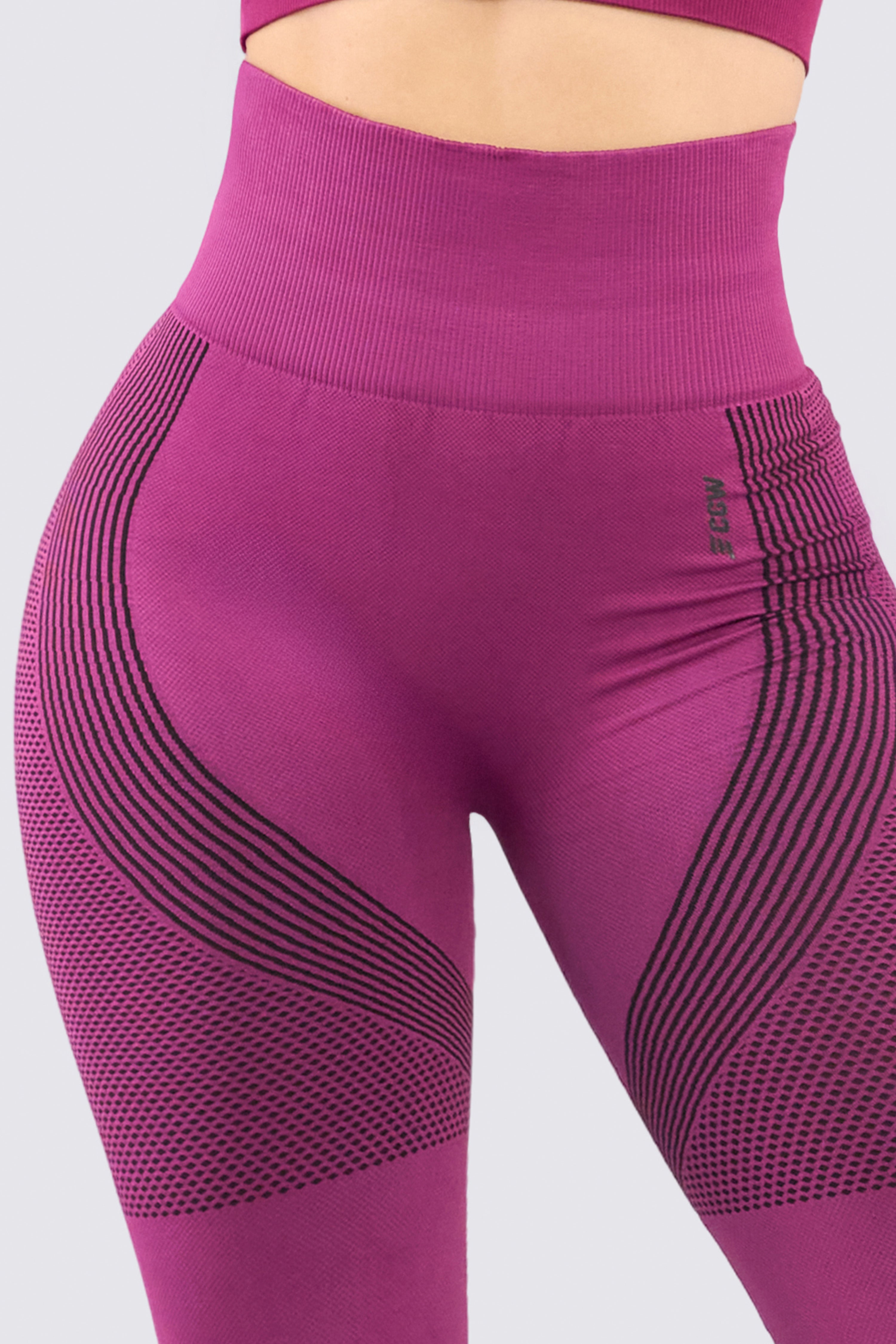 CGW Purple Seamless Scrunch Leggings