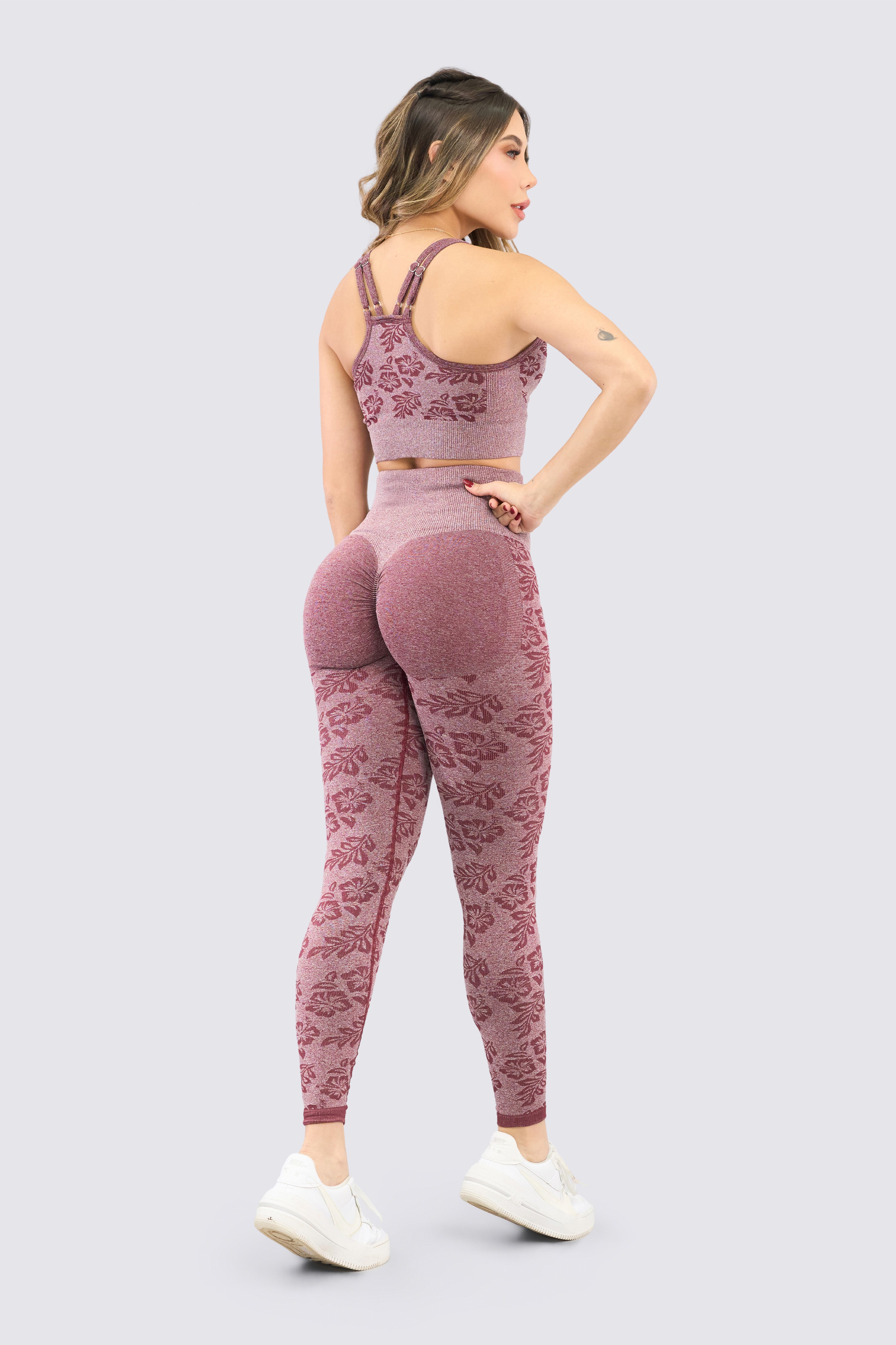 CGW Floral Seamless Push Up Leggings
