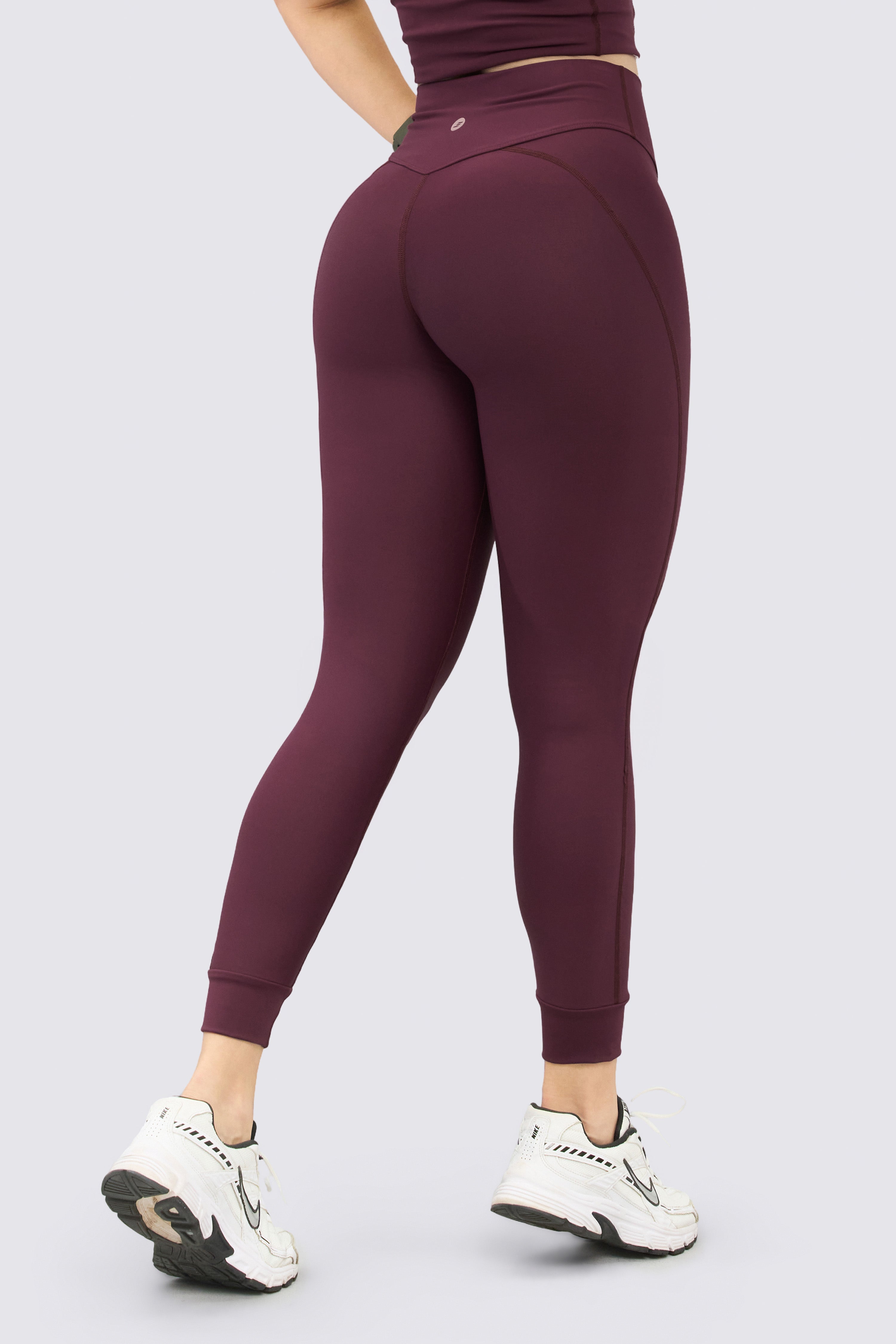 CGW High-Waist Red Wine Sports Leggings – Sculpting & Flexible
