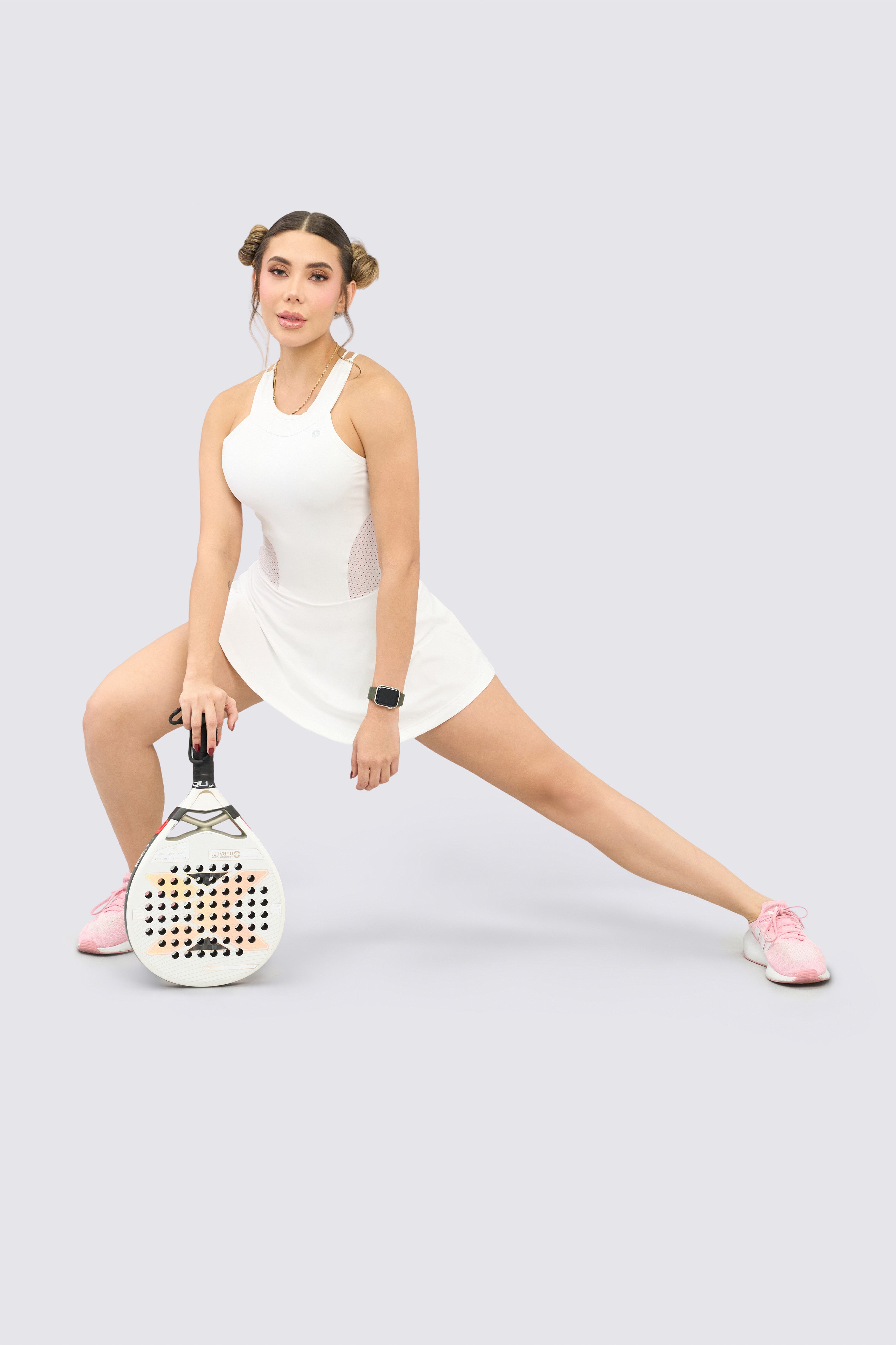 CGW White Strappy Sports Dress – Lightweight & Breathable Activewear