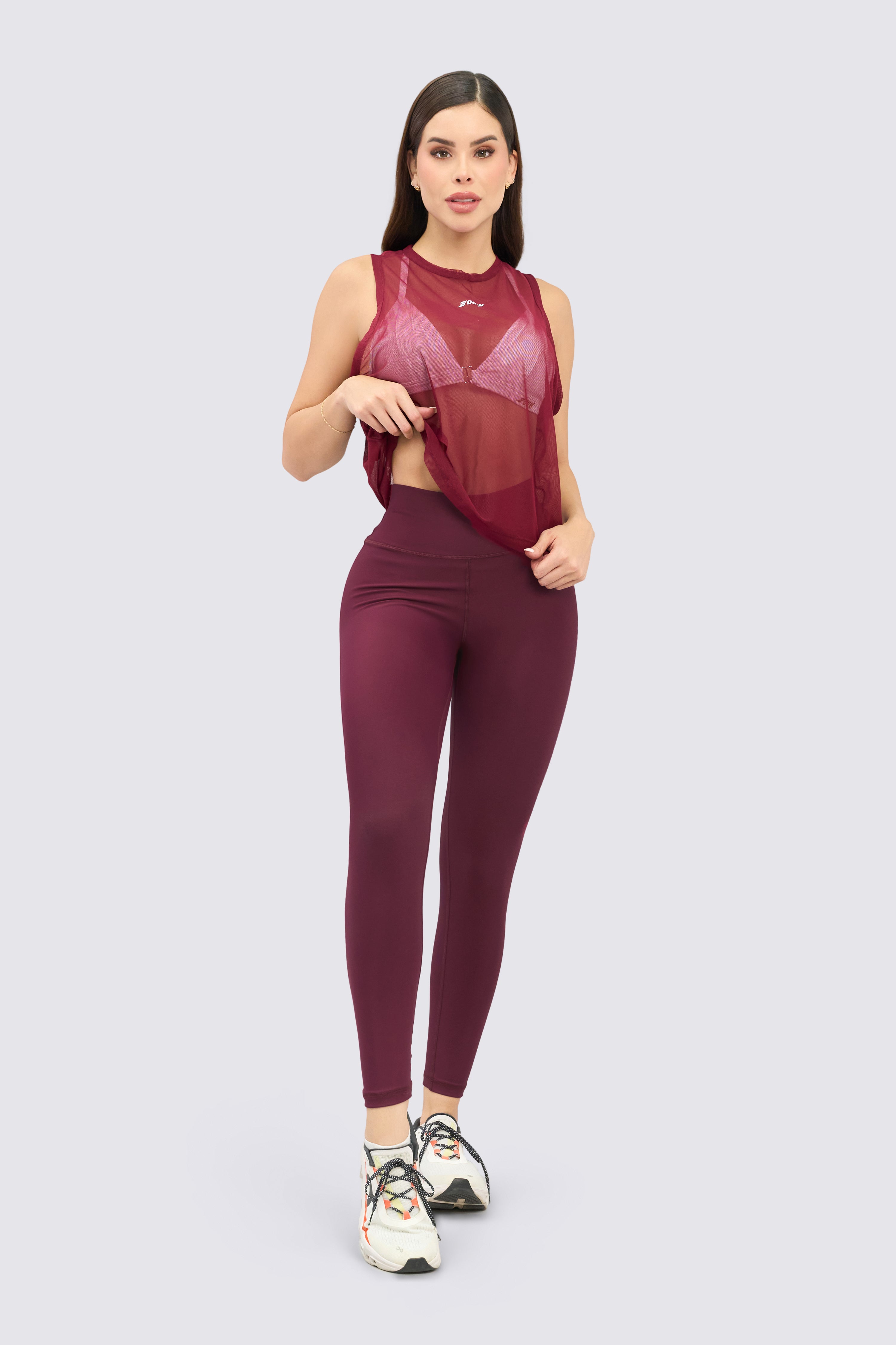 CGW Wine Mesh Sports Top – Breathable Style